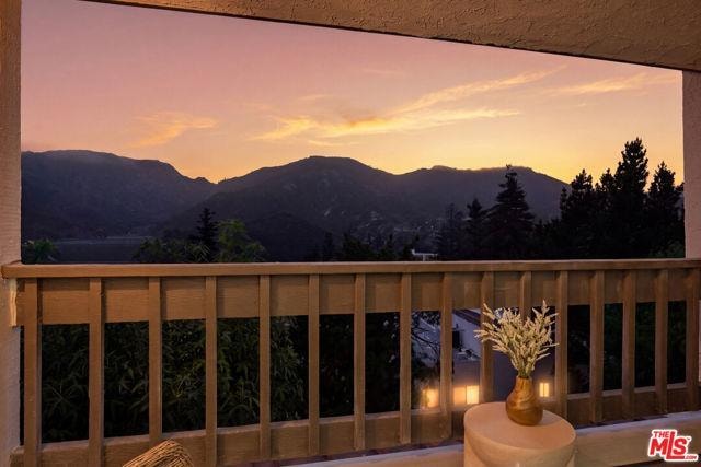 Balcony sunset view over the Santa Monica Mountains